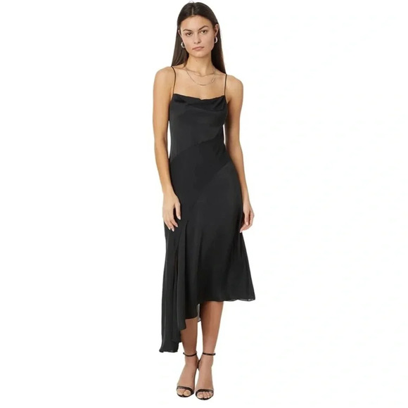 All Saints Dresses & Skirts - AllSaints Una satin midi Black Women’s dress Size 10